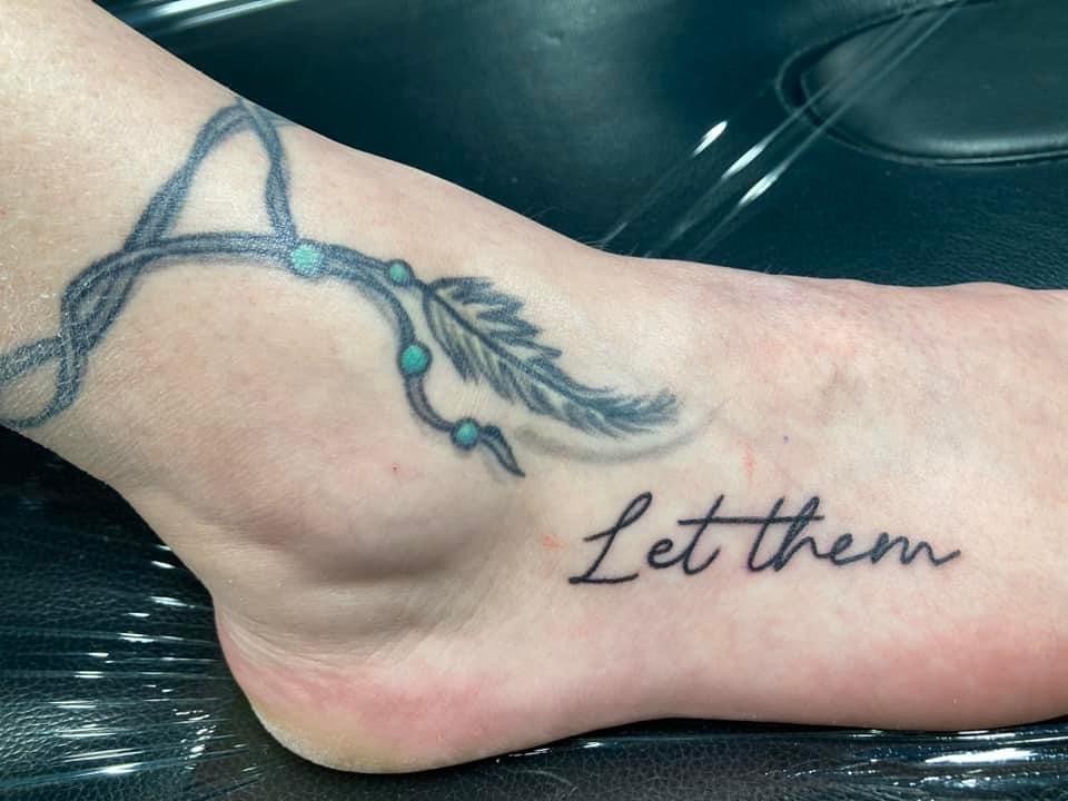Let Them Feather Anklet Tattoo Tattoo Design