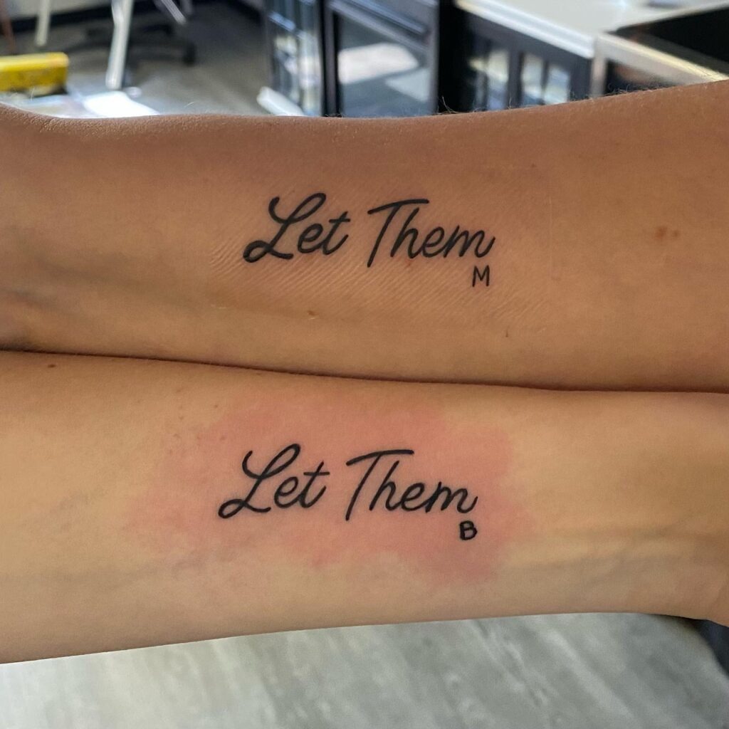 Let Them Matching Initials Tattoo Tattoo Design
