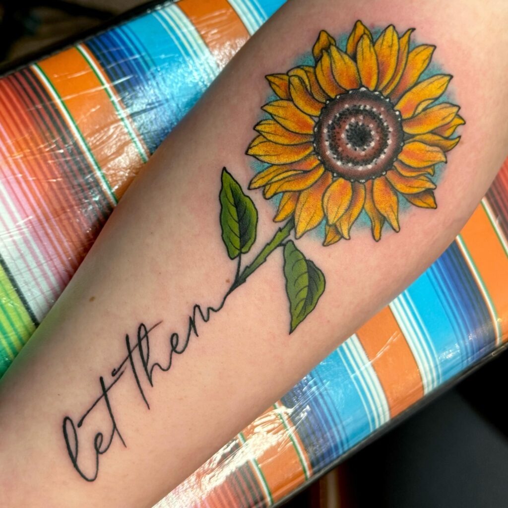 Let Them Sunflower Tattoo Tattoo Design