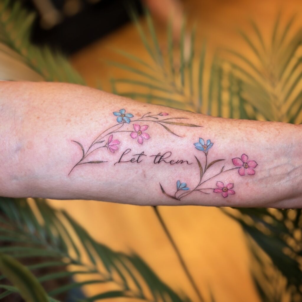 Let Them Wildflower Tattoo Tattoo Design