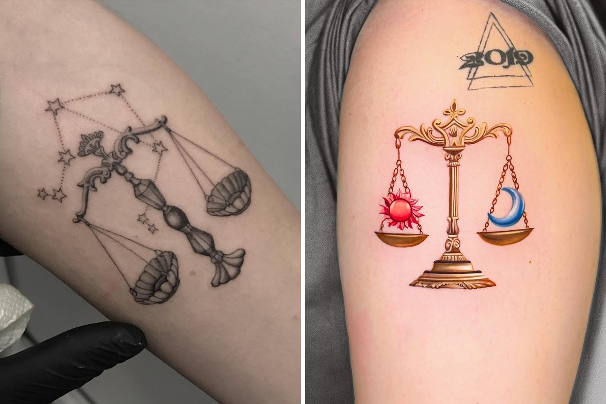 23+ Libra Tattoo Ideas With Inspiring Artistic Placement Featured Lookbook Collage