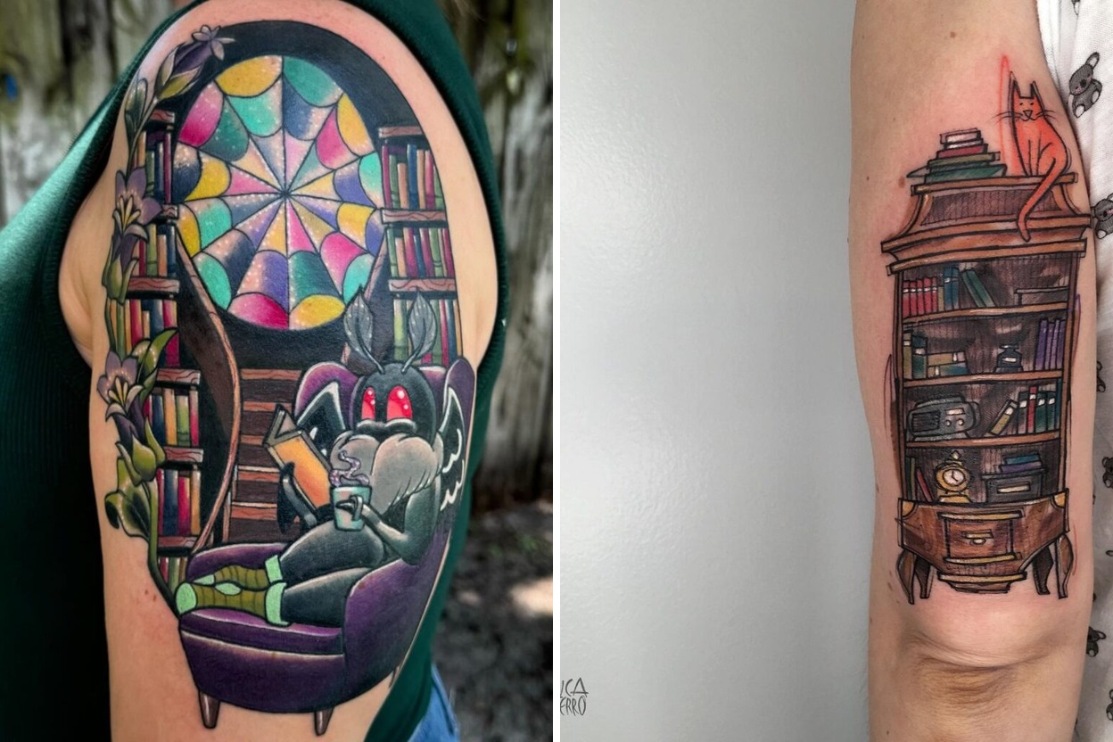 32+ Library Tattoo Ideas For True Book Lovers Featured Lookbook Collage