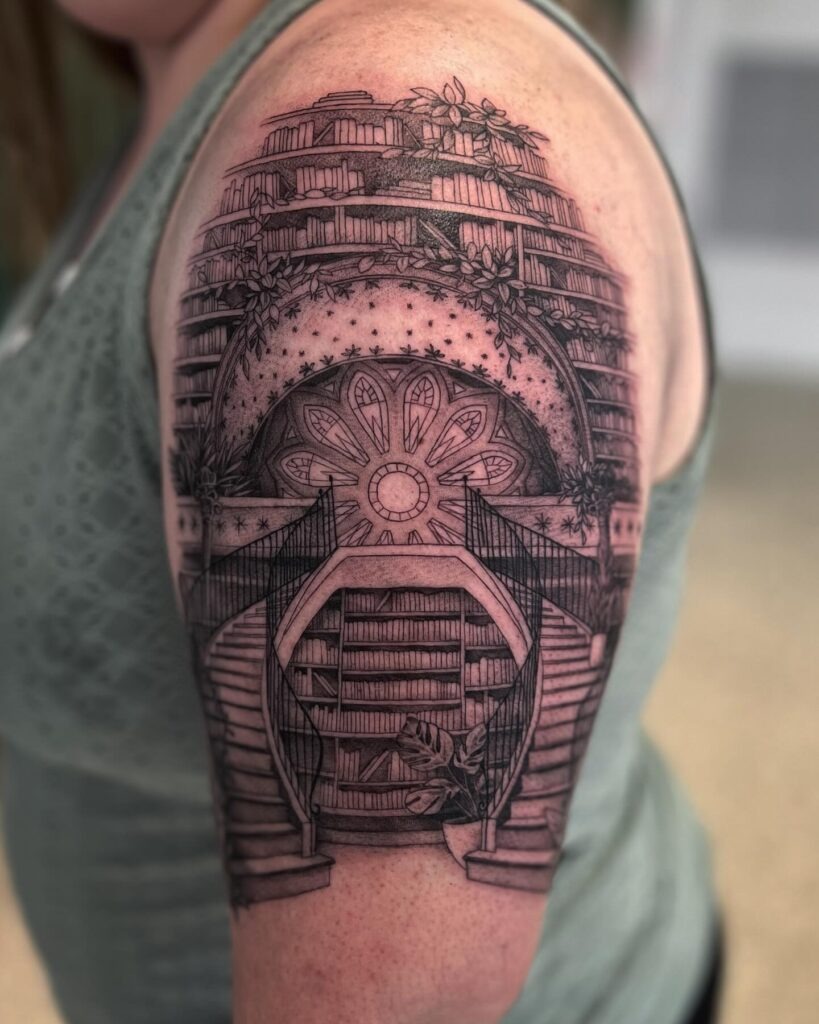 Grand Staircase Library Tattoo Tattoo Design