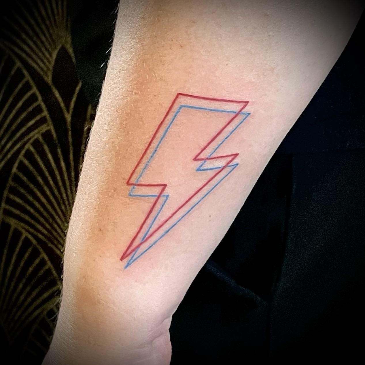 Colorful and modern lightning bolt tattoo design Tattoo Design