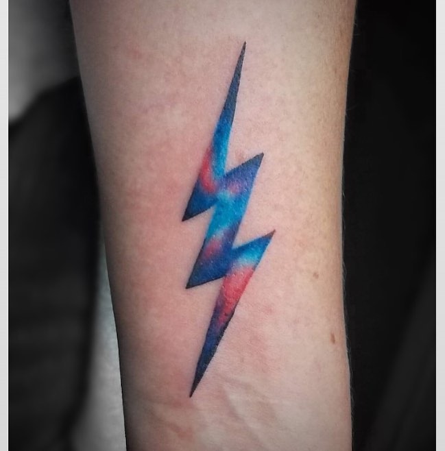 Vibrant lightning bolt tattoo art Tattoo Design