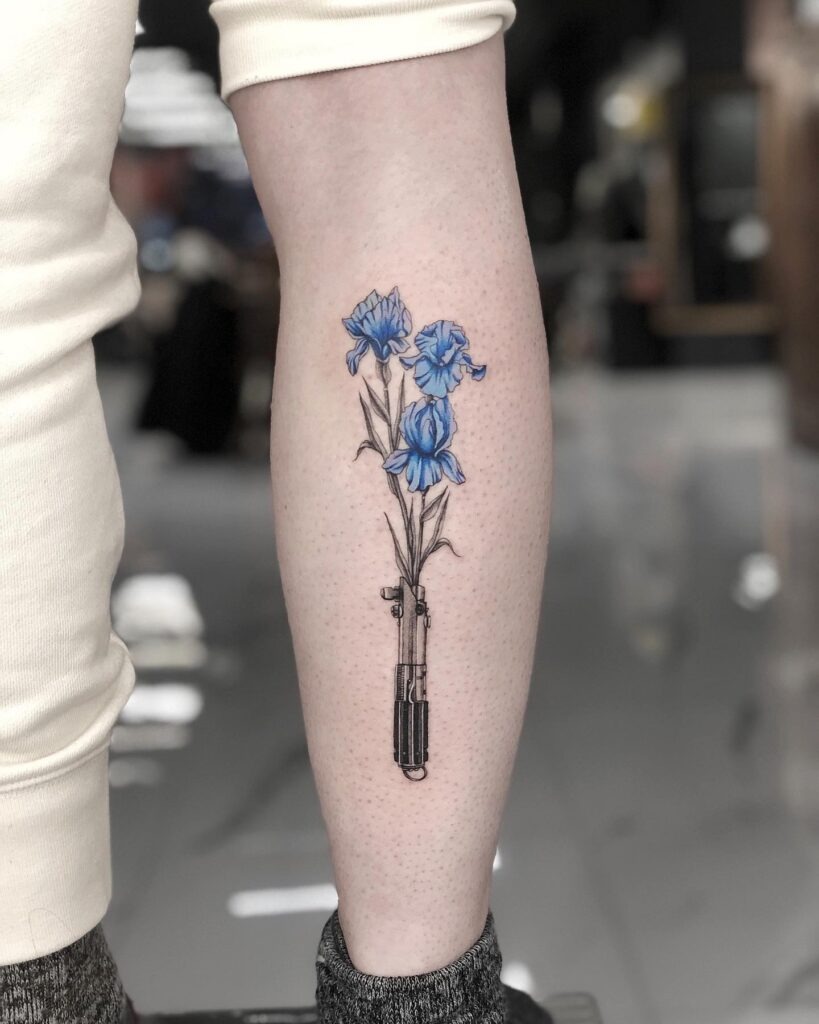 Lightsaber Flower Bloom Tattoo Tattoo Design