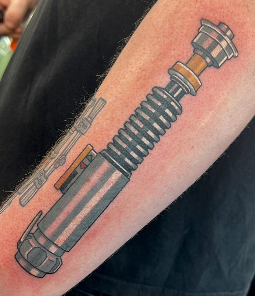 Luke Skywalker's Lightsaber Forearm Tattoo Tattoo Design