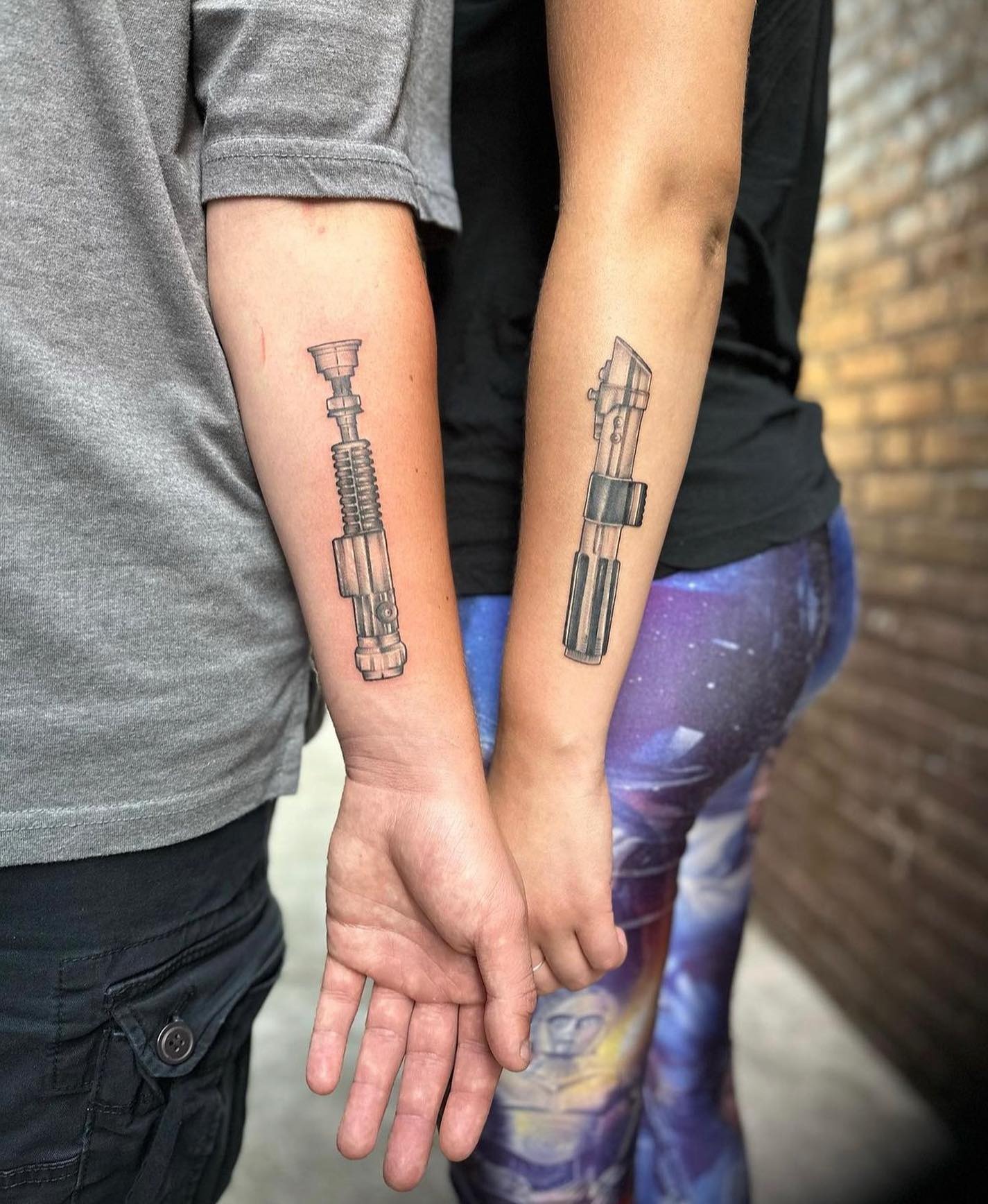 Matching Lightsaber Hilts Couple Tattoo Tattoo Design