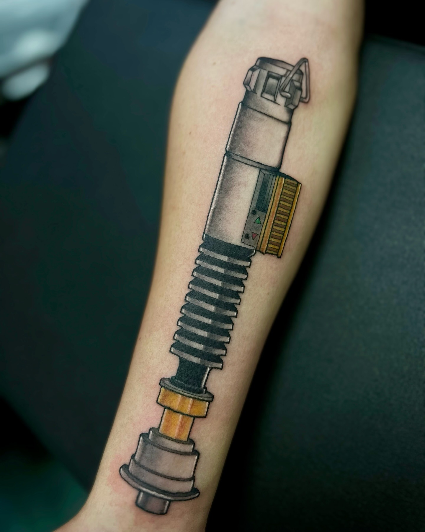 Realistic Luke Skywalker Lightsaber Tattoo Tattoo Design