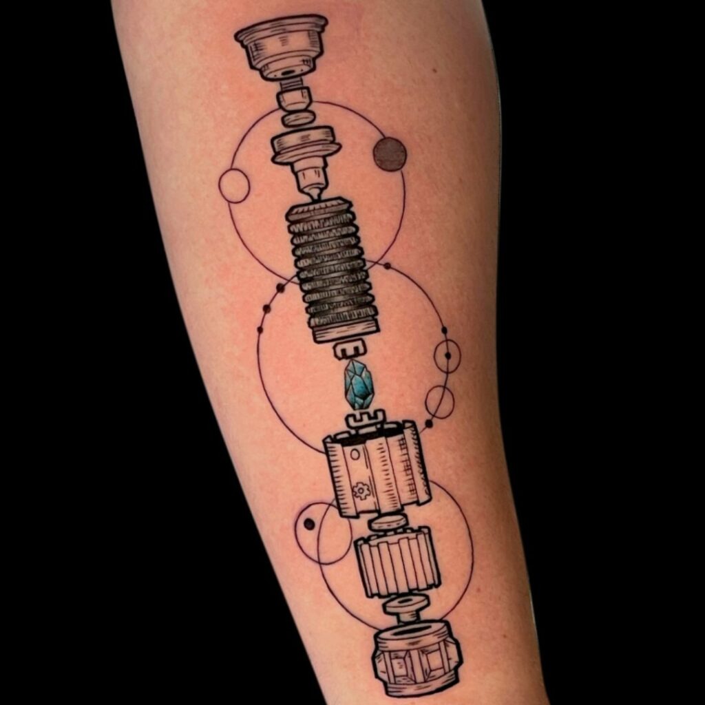 Red Lightsaber Finger Tattoo Tattoo Design