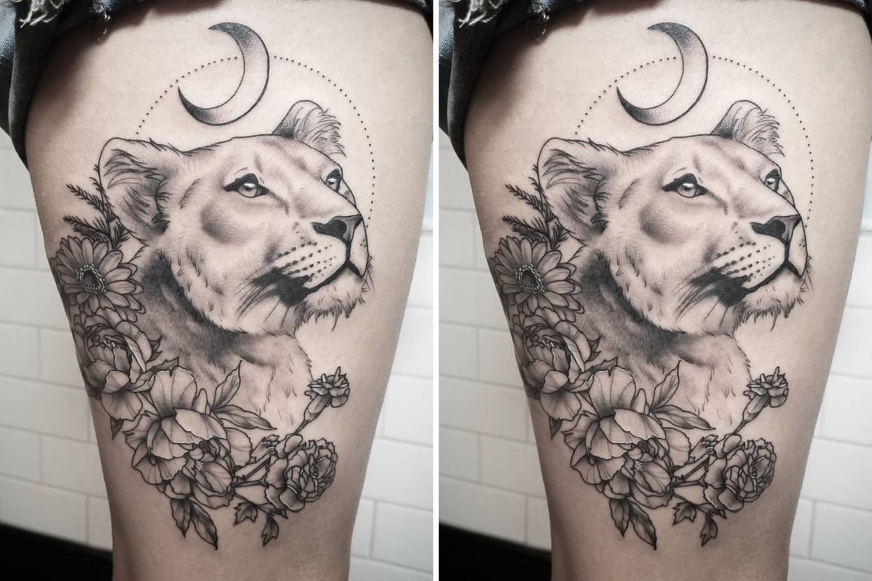 24+ Lioness Tattoo Ideas To Wear Your Strength with Style Featured Lookbook Collage