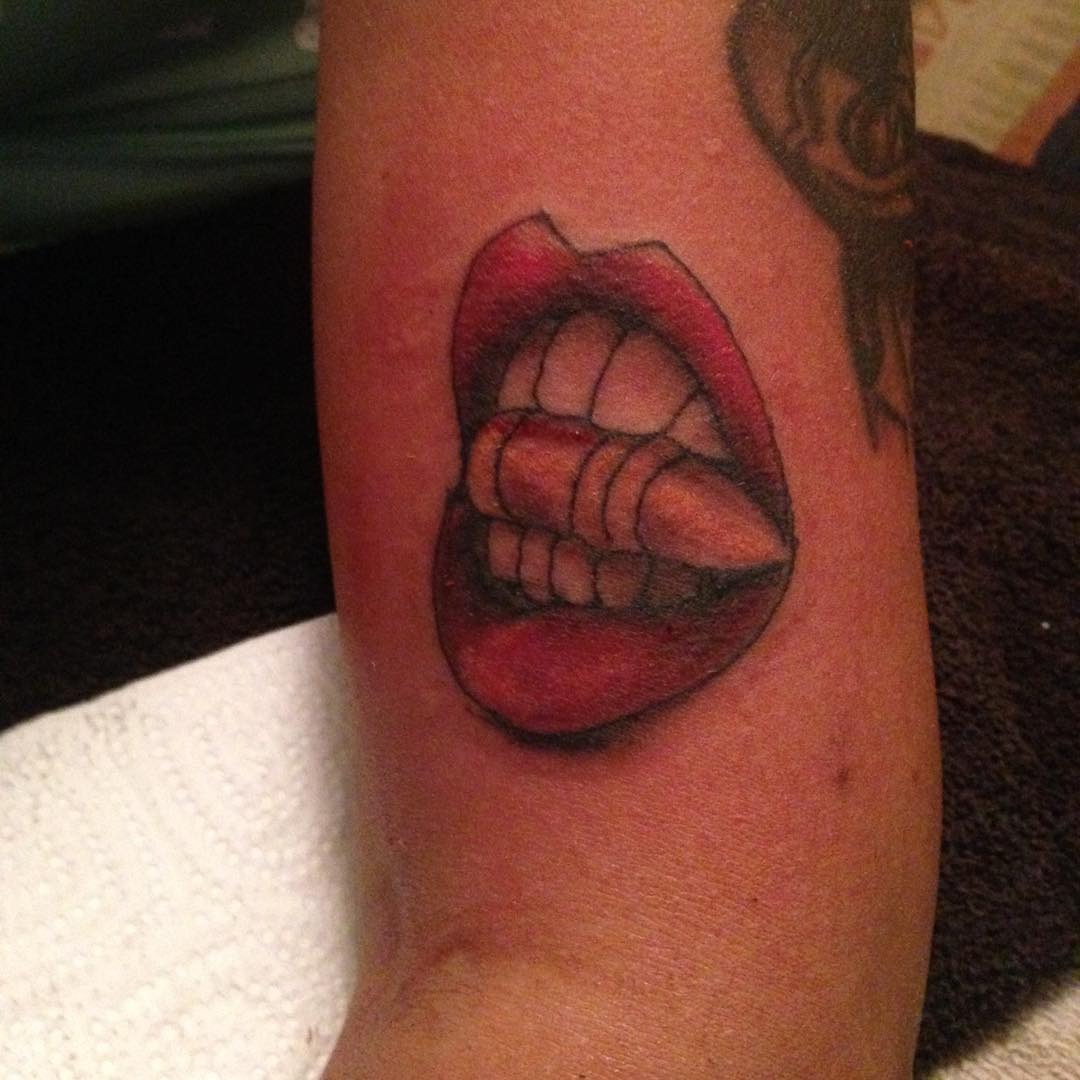 Bold and expressive lips tattoo design inspiration Tattoo Design