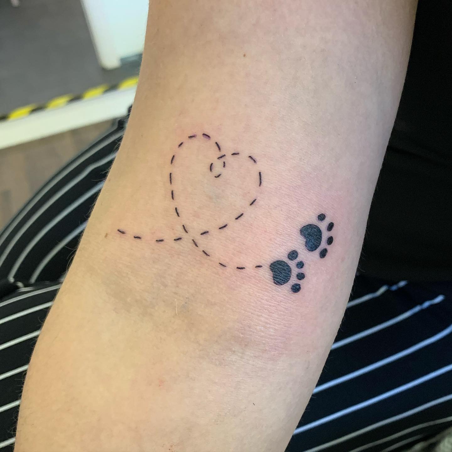 Heart Path Paw Print Tattoo Tattoo Design