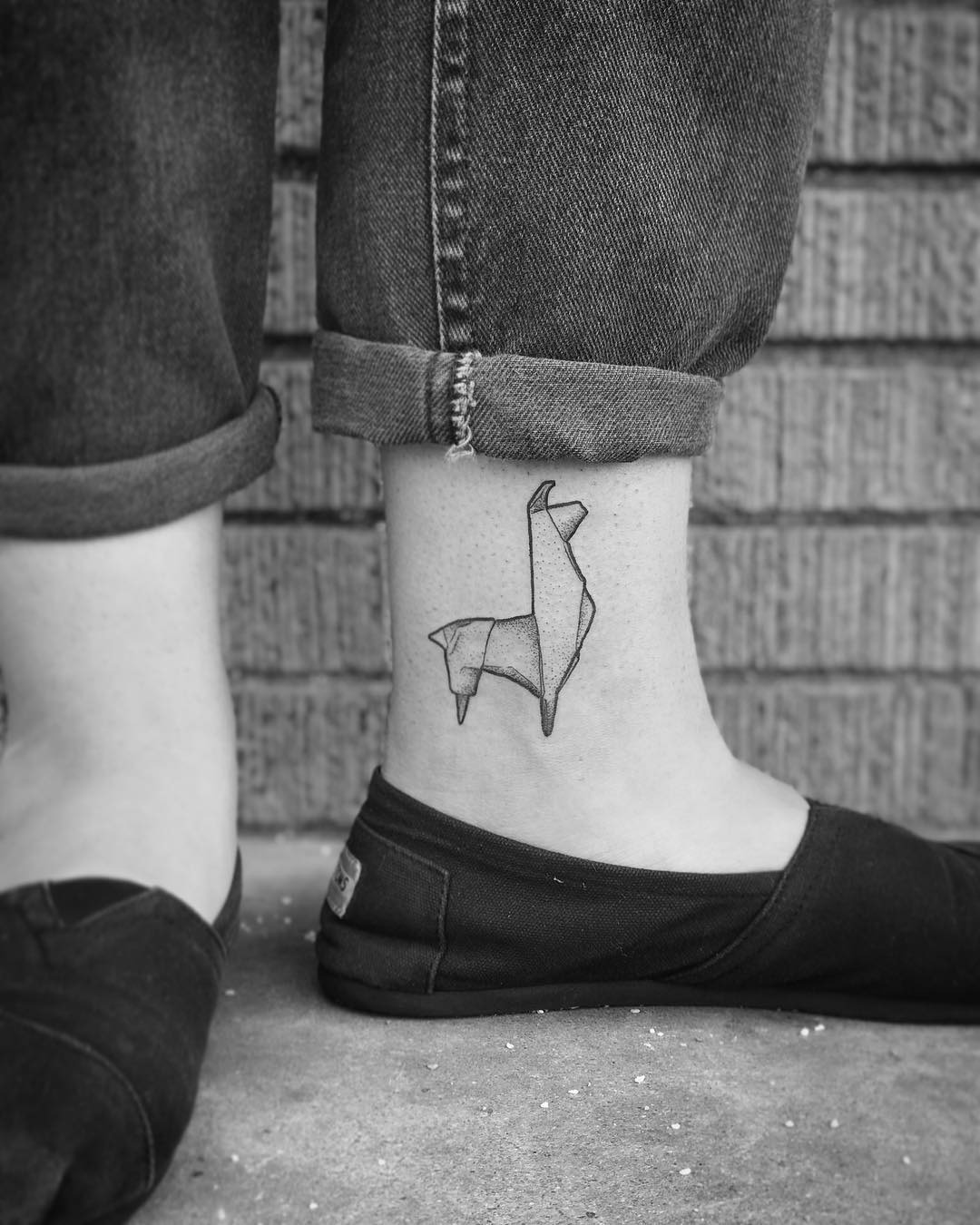 Stylish Minimalist Llama Tattoo Design Tattoo Design