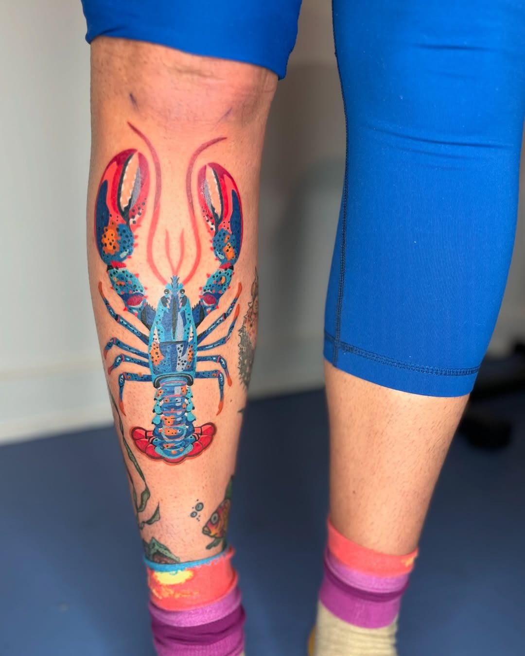 Colorful Lobster Tattoo for Unique Expression Tattoo Design