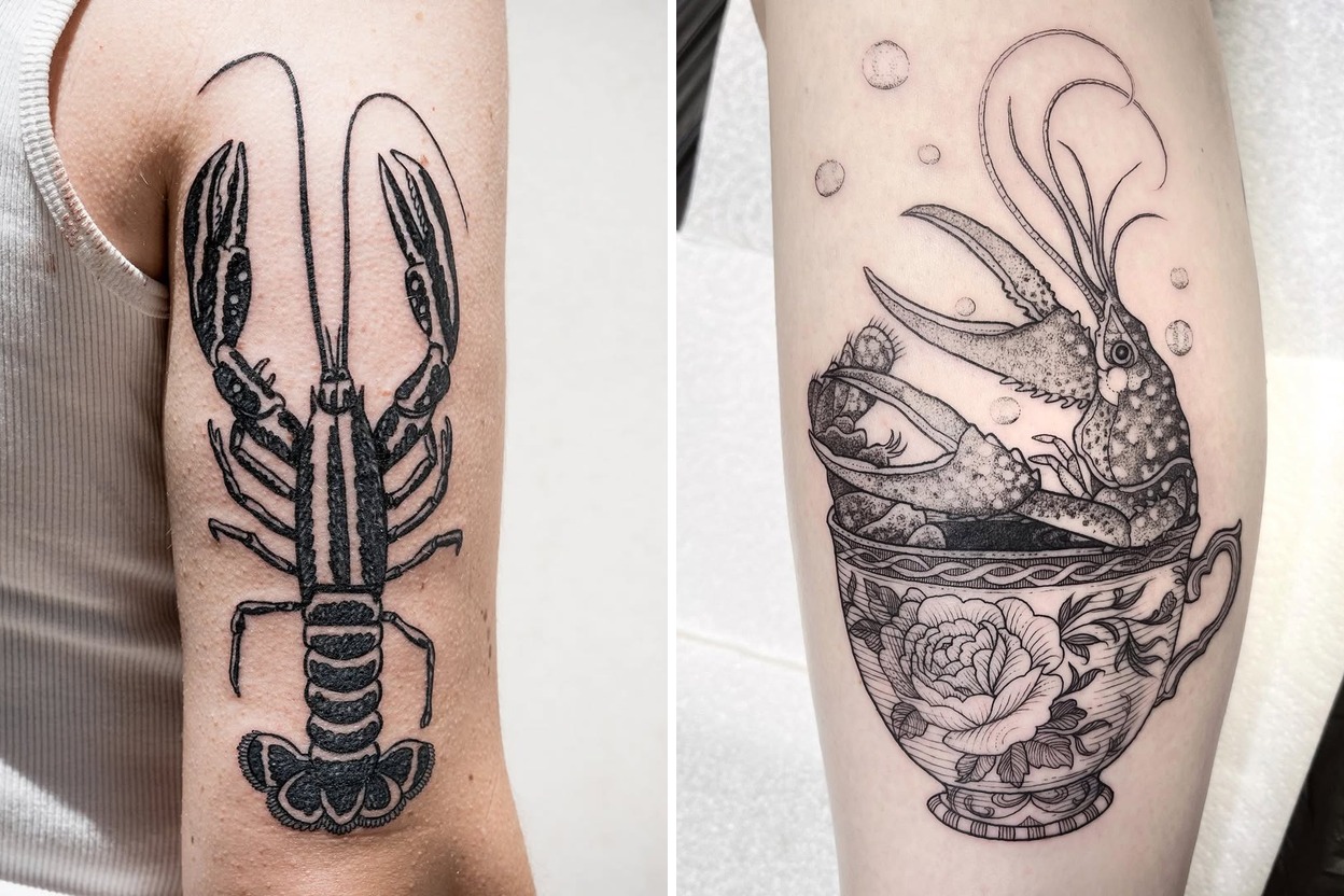 34+ Lobster Tattoo Ideas With Inspiring Artistic Placement Featured Lookbook Collage