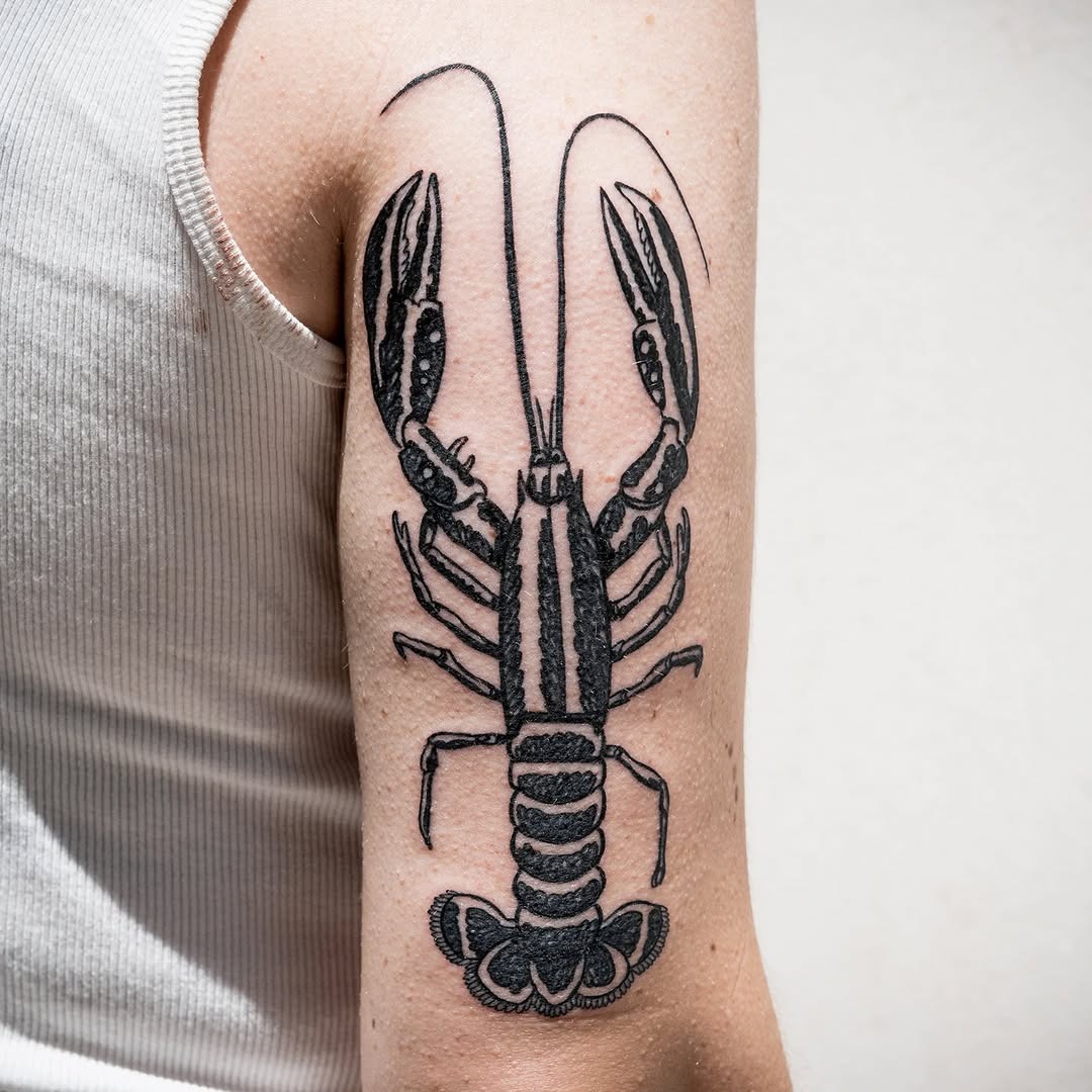 Stylish lobster tattoo showcasing intricate details Tattoo Design