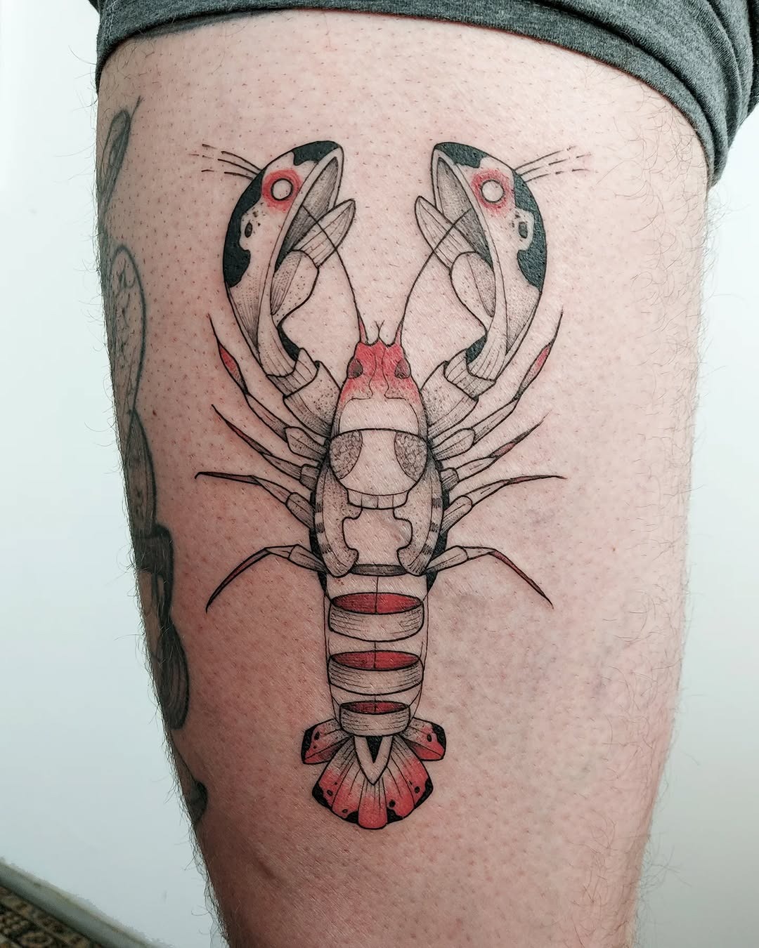 Stylish lobster tattoo with unique details Tattoo Design