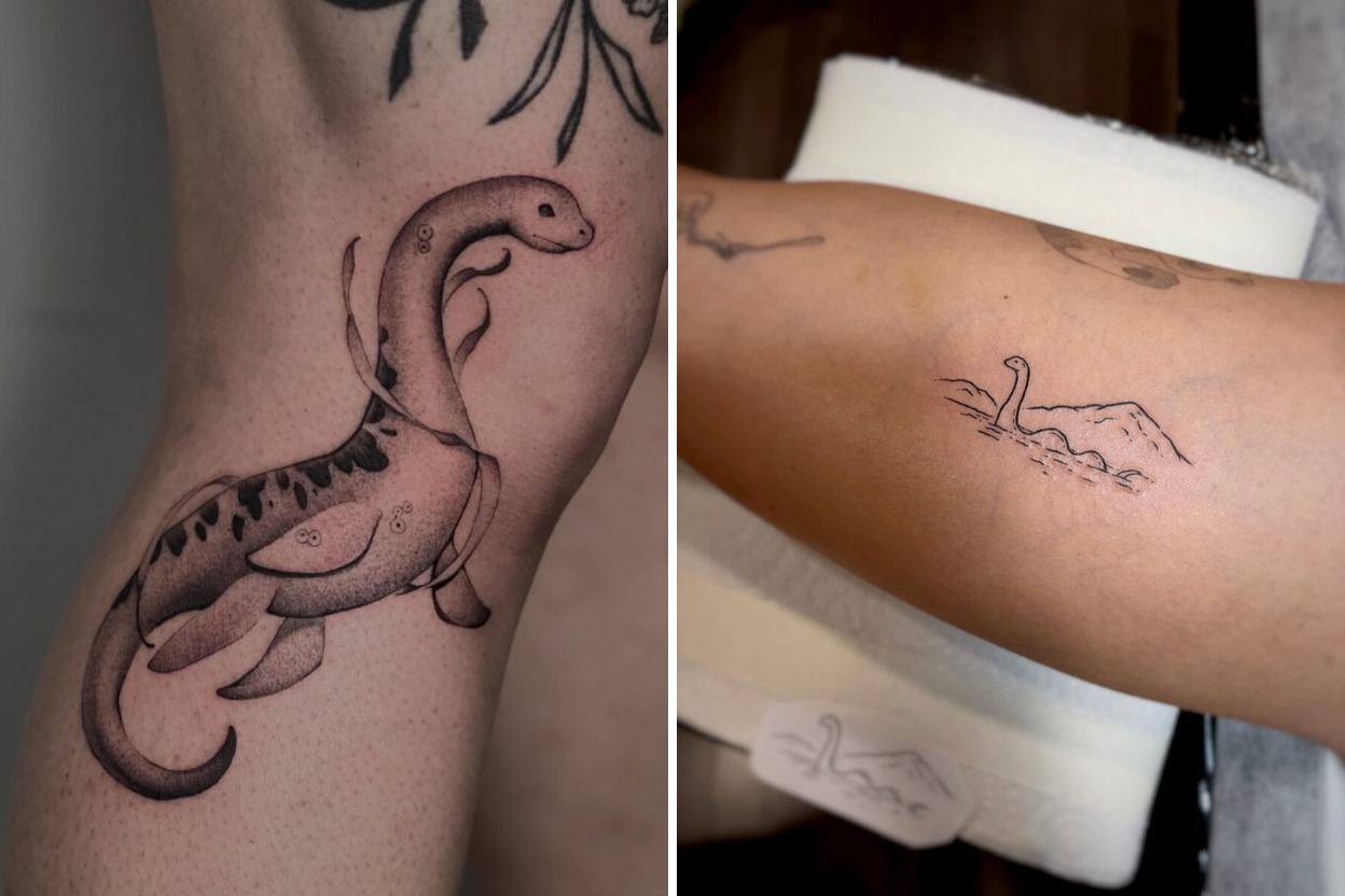 52+ Loch Ness Monster Tattoo Ideas & Inspiration Featured Lookbook Collage