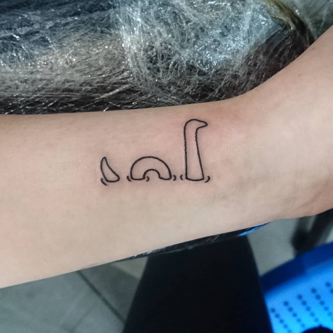 Minimalist Loch Ness Monster Tattoo Design Tattoo Design