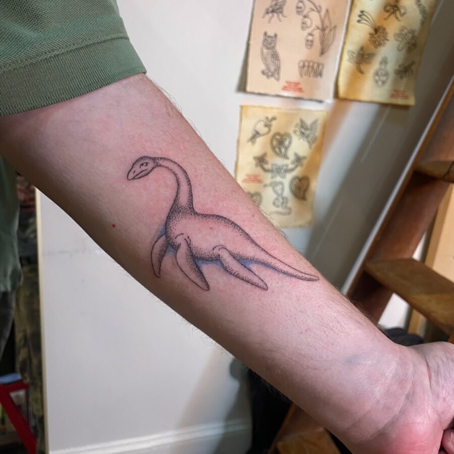 Minimalist Loch Ness Monster Tattoo Design Tattoo Design
