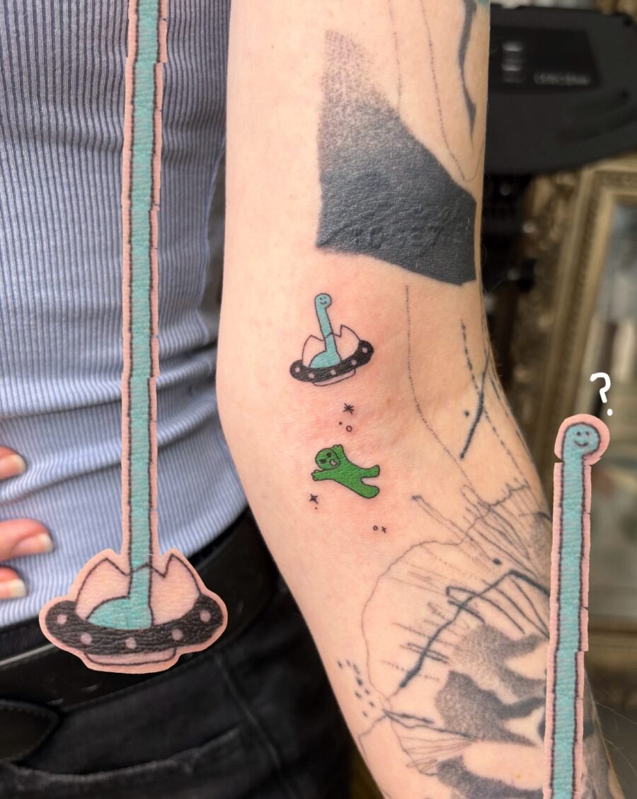 Playful and whimsical Loch Ness monster tattoos Tattoo Design