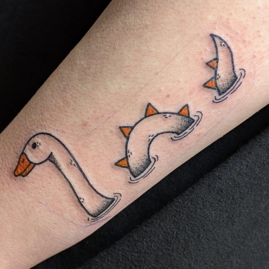 Playful Loch Ness Monster Tattoo Design Tattoo Design