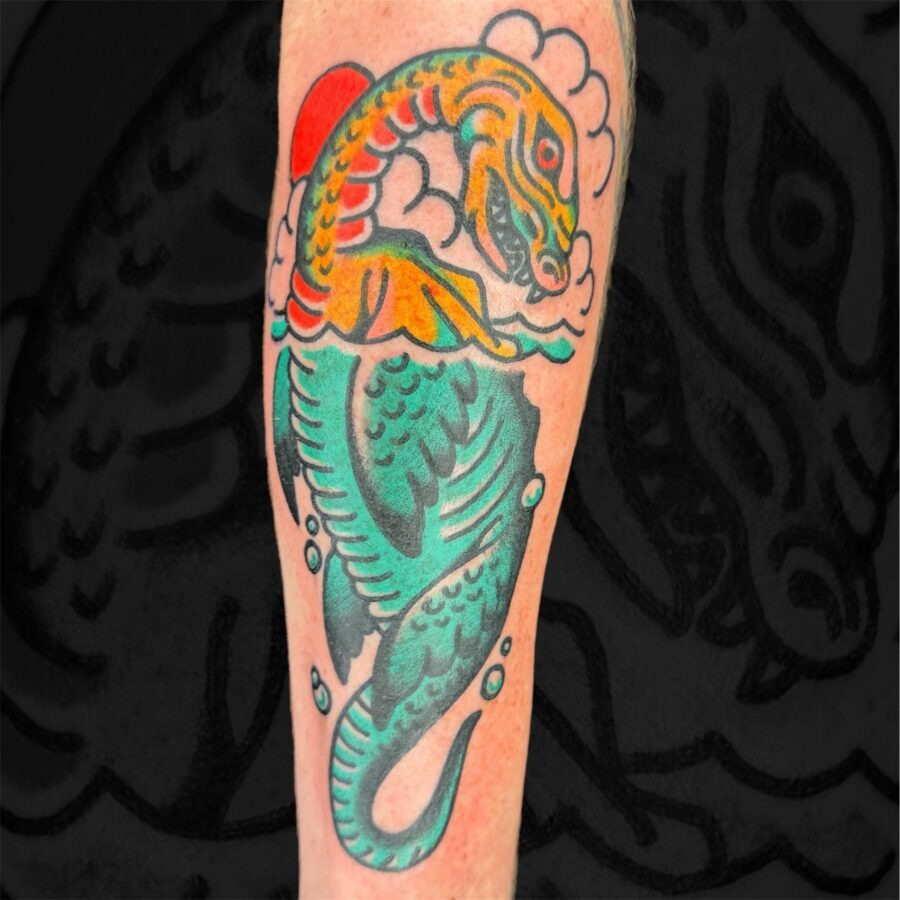 Vibrant Loch Ness Monster Tattoo Design Tattoo Design