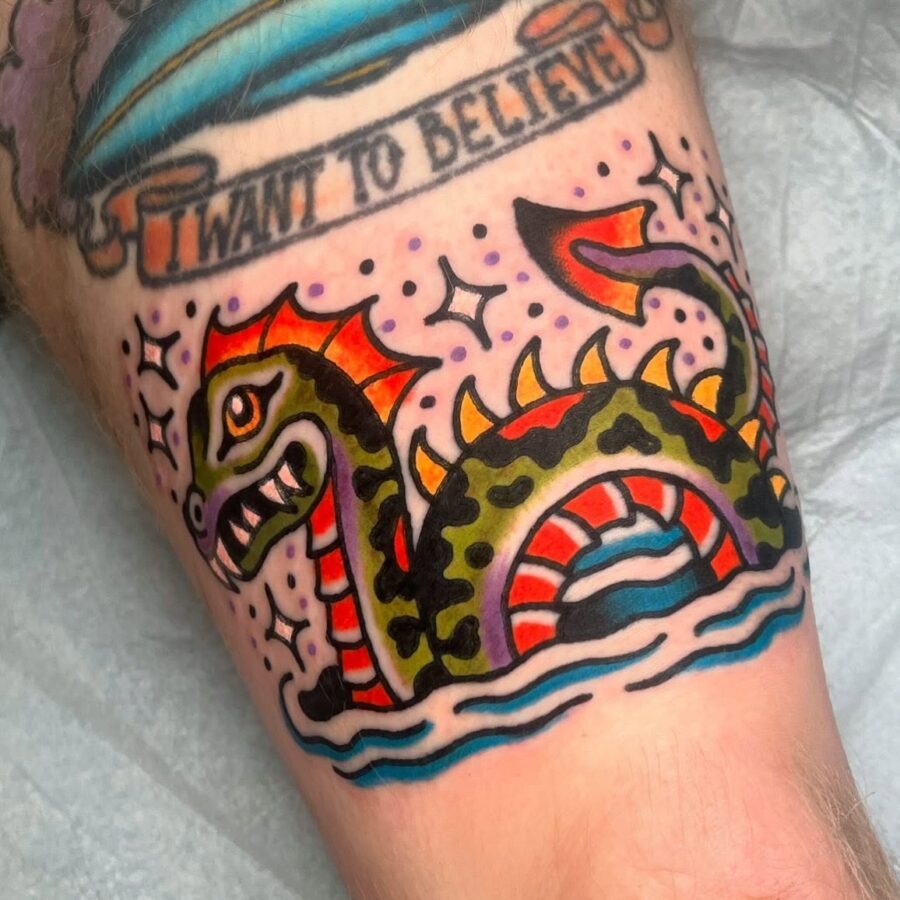 Vibrant Loch Ness Monster Tattoo Design Tattoo Design