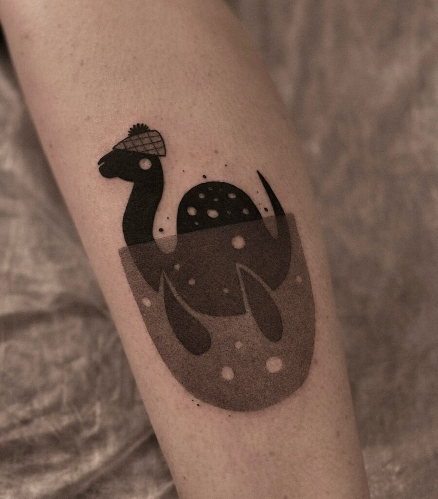 Whimsical Loch Ness Monster Tattoo Design Tattoo Design