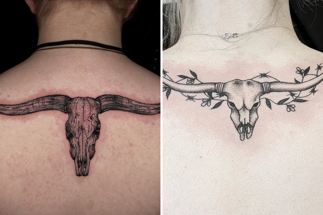 15+ Longhorn Skull Tattoo Ideas That Stand Out with Effortless Elegance Featured Lookbook Collage