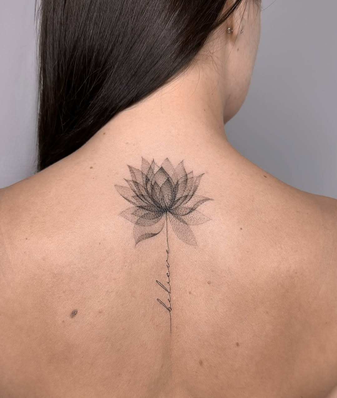 Elegant lotus design with soothing vibes. Tattoo Design