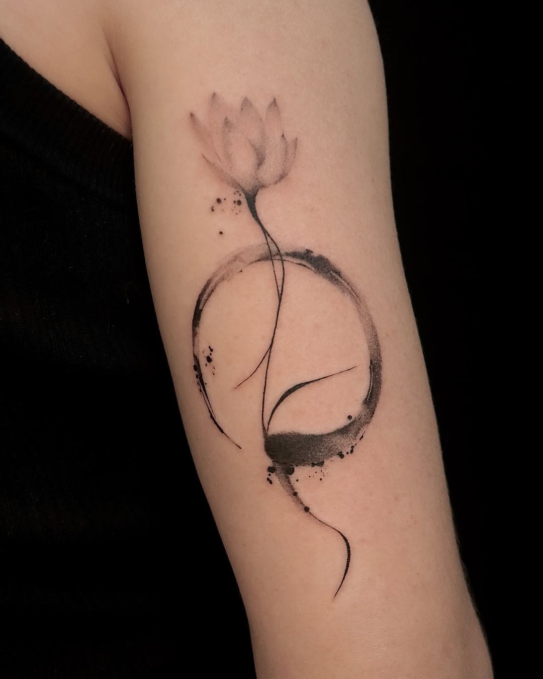 Elegant lotus tattoo with minimalist design Tattoo Design