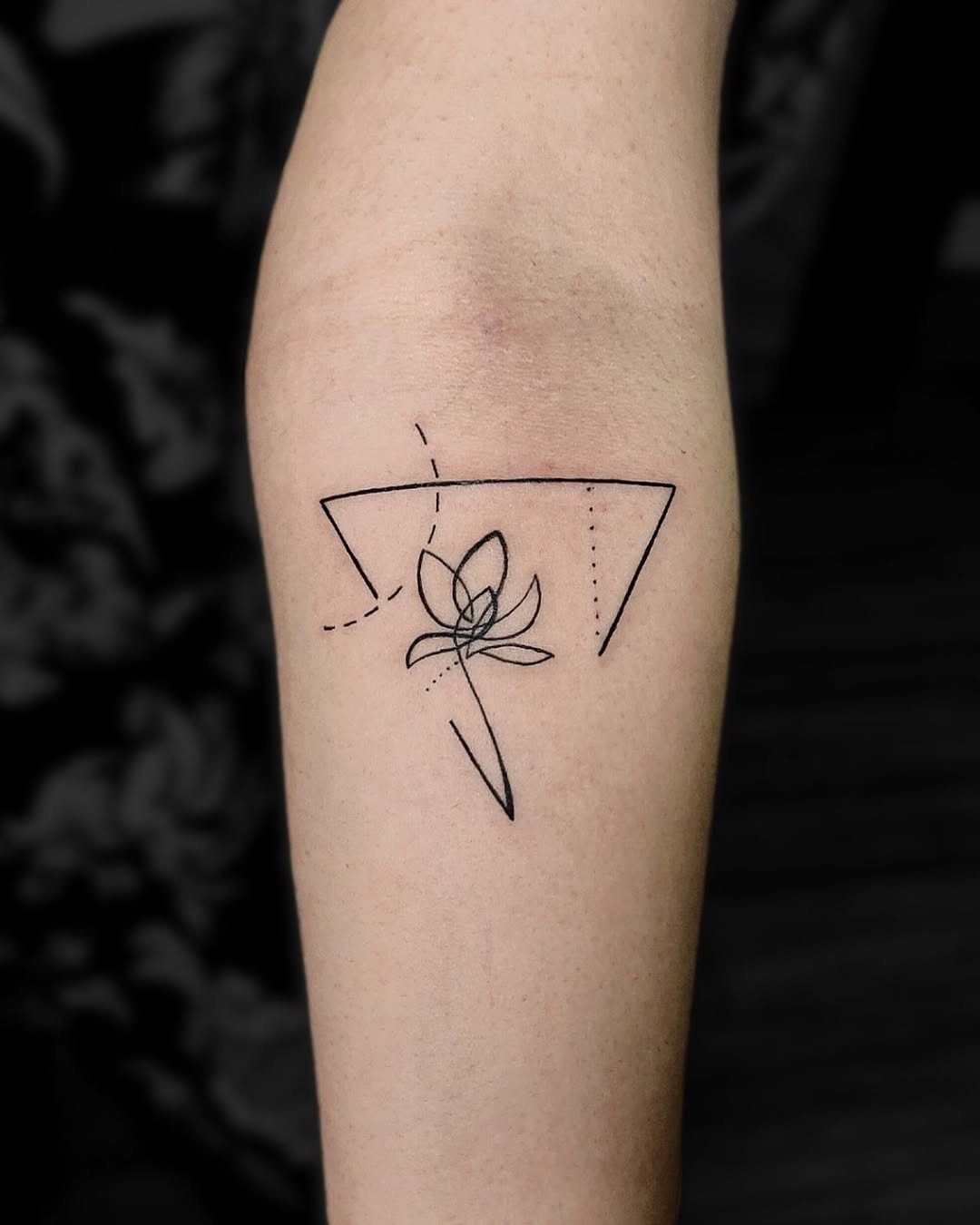 Elegant minimalist lotus tattoo design Tattoo Design