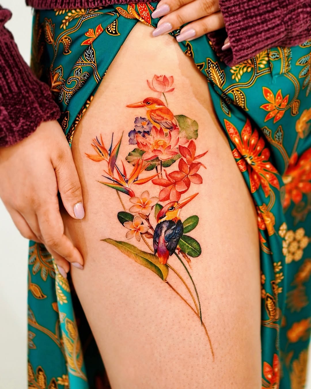 Elegant minimalist lotus tattoo on forearm Tattoo Design