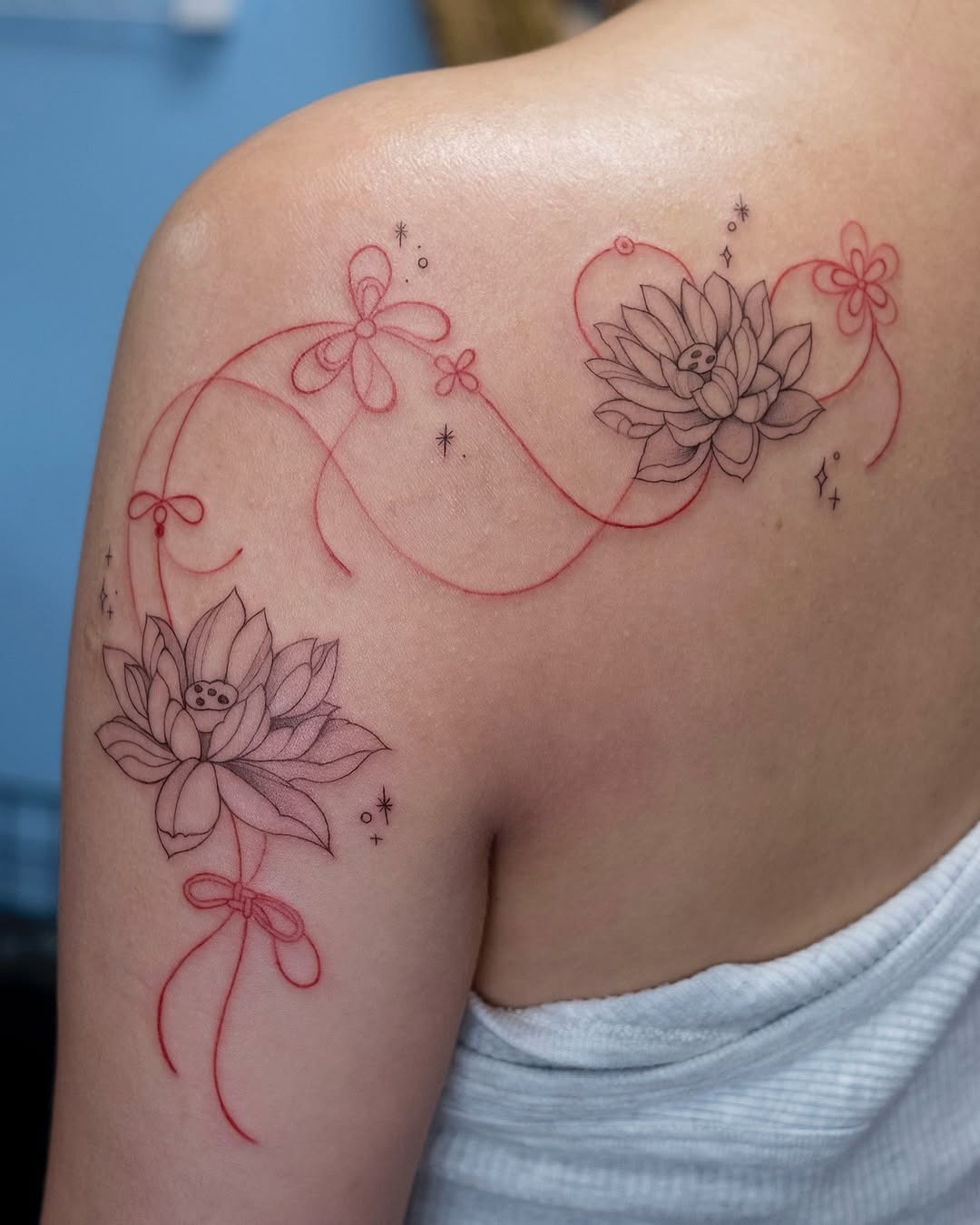 Vibrant lotus tattoo with intricate detailing Tattoo Design