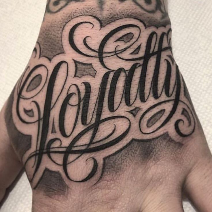 Feminine Cursive Loyalty Tattoo Tattoo Design