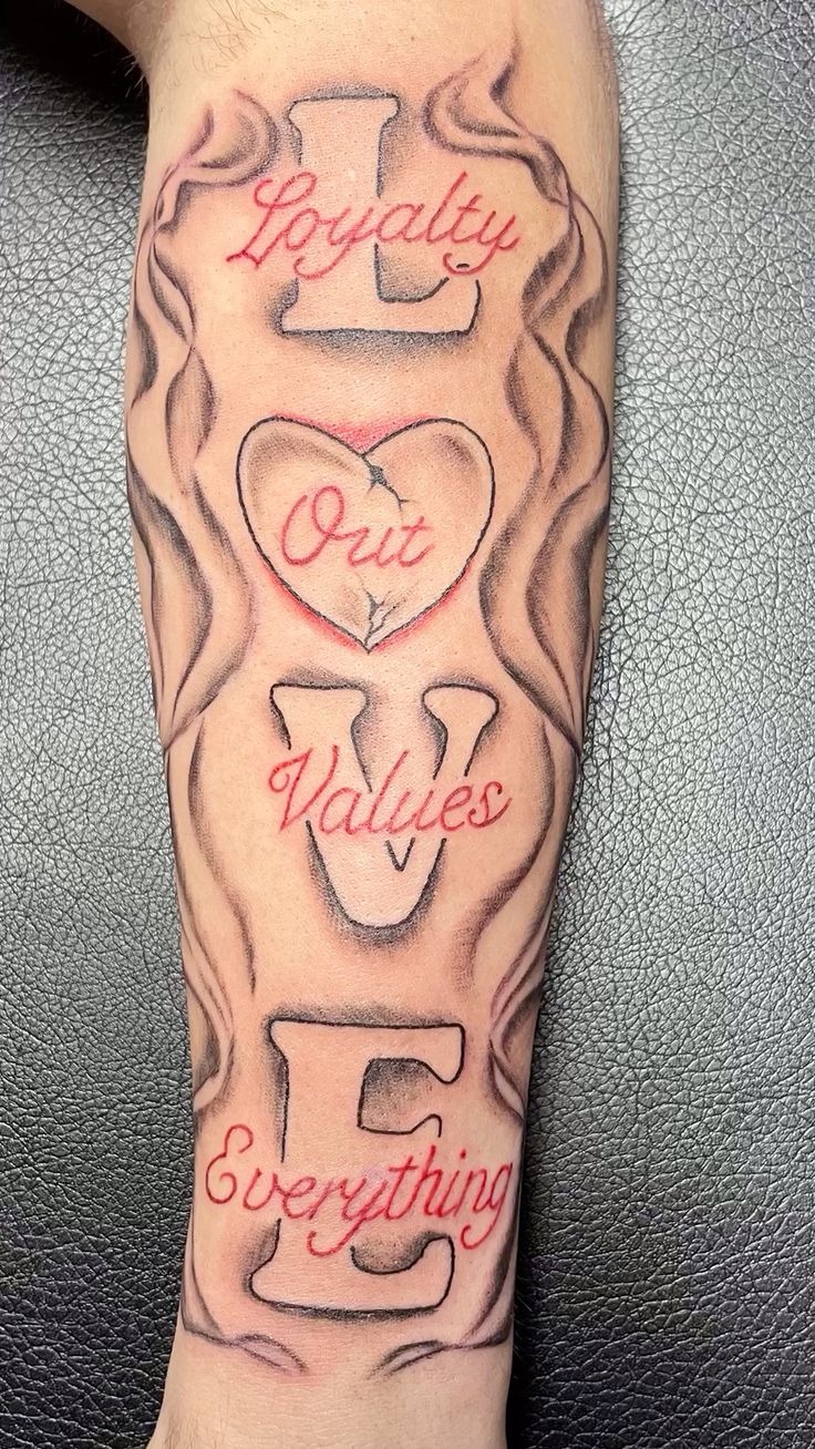Forehead Loyalty Statement Tattoo Tattoo Design
