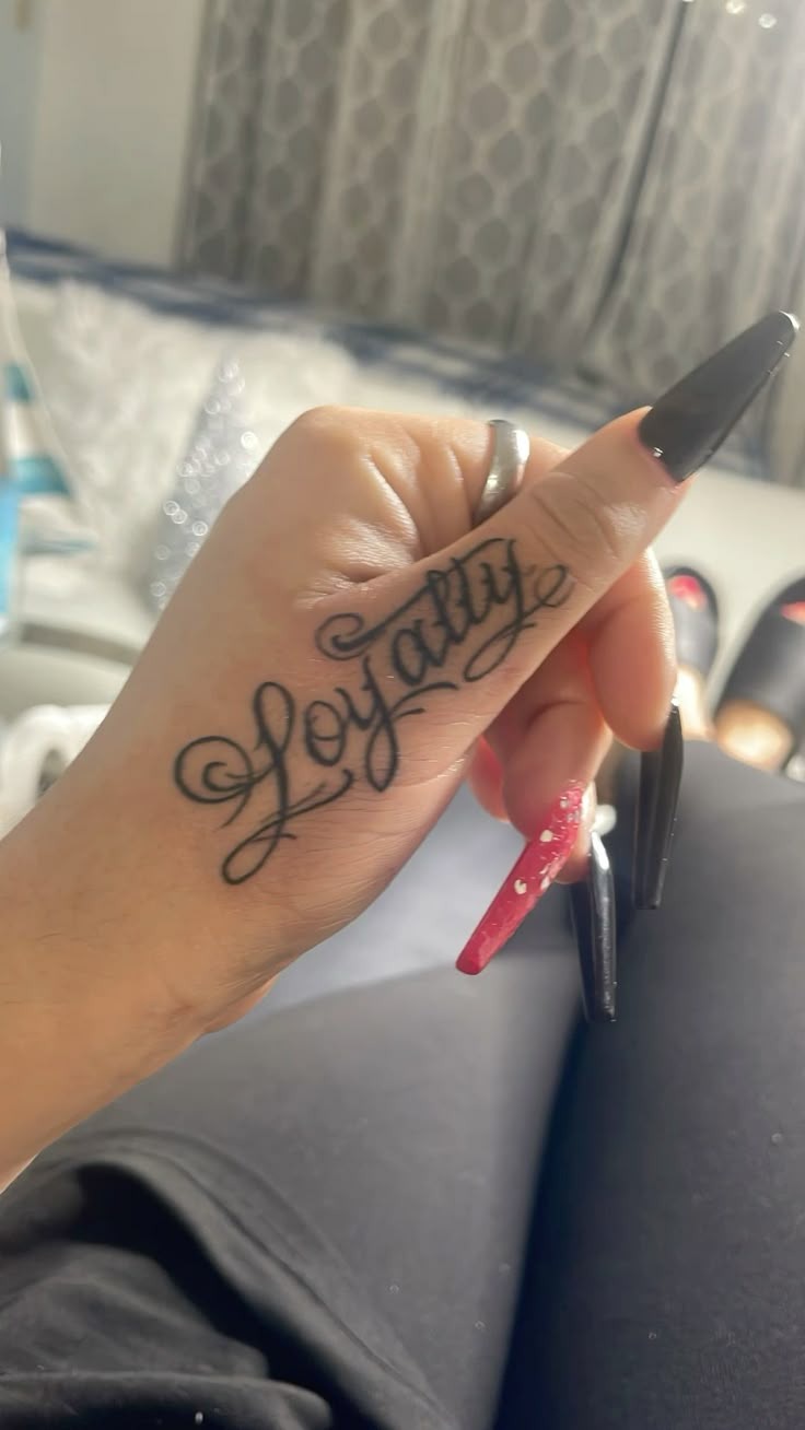 Loyalty Over Love Script Tattoo Tattoo Design