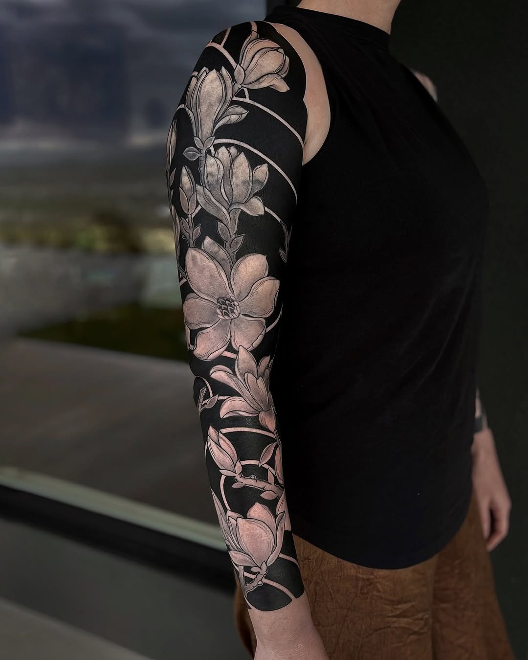 Stunning Magnolia Full Sleeve Tattoo Design Tattoo Design