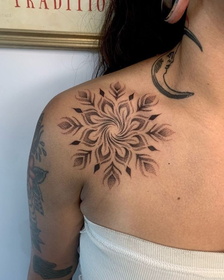 Butterfly-Inspired Shoulder Drama Tattoo Design