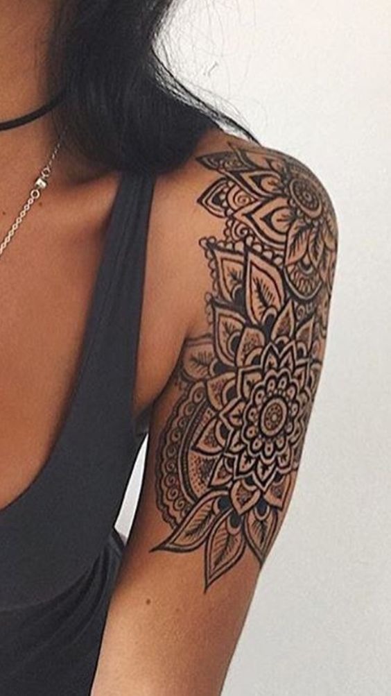 Delicate Under-Arm Mandala Band Tattoo Design