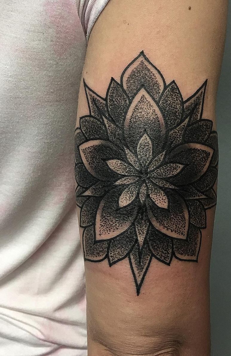 Flowing Forearm Mandala Vine Tattoo Design