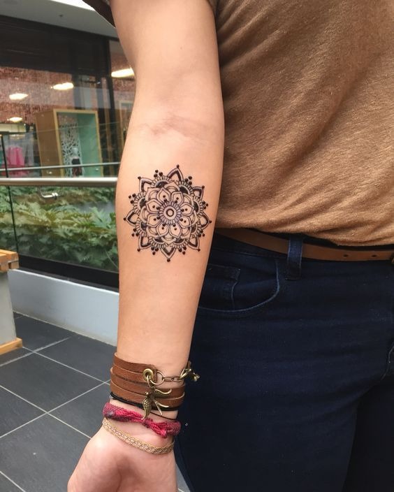 Ornamental Shoulder Half Sleeve Tattoo Design