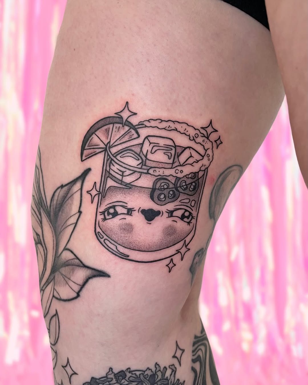 Charming margarita tattoo with a cute vibe Tattoo Design