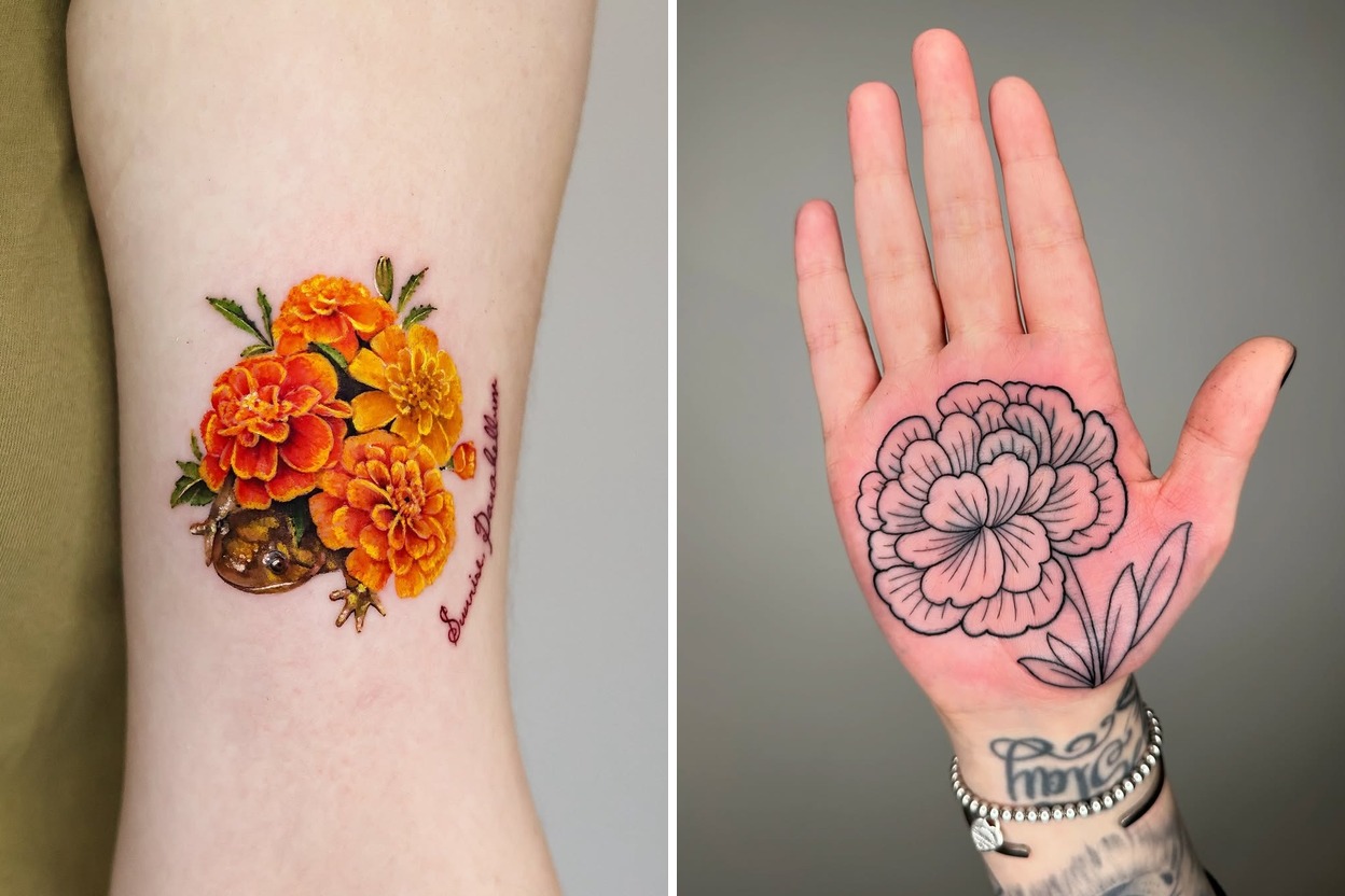 34+ Marigold Tattoo Ideas For Unique Personal Expression Featured Lookbook Collage