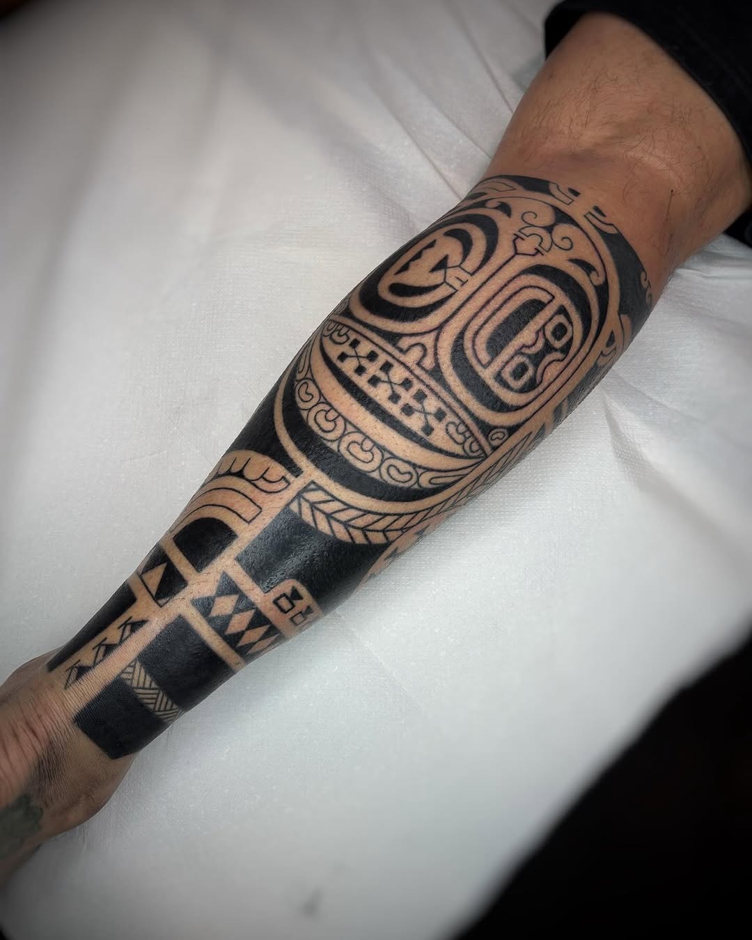 Intricate Marquesan tattoo on forearm Tattoo Design