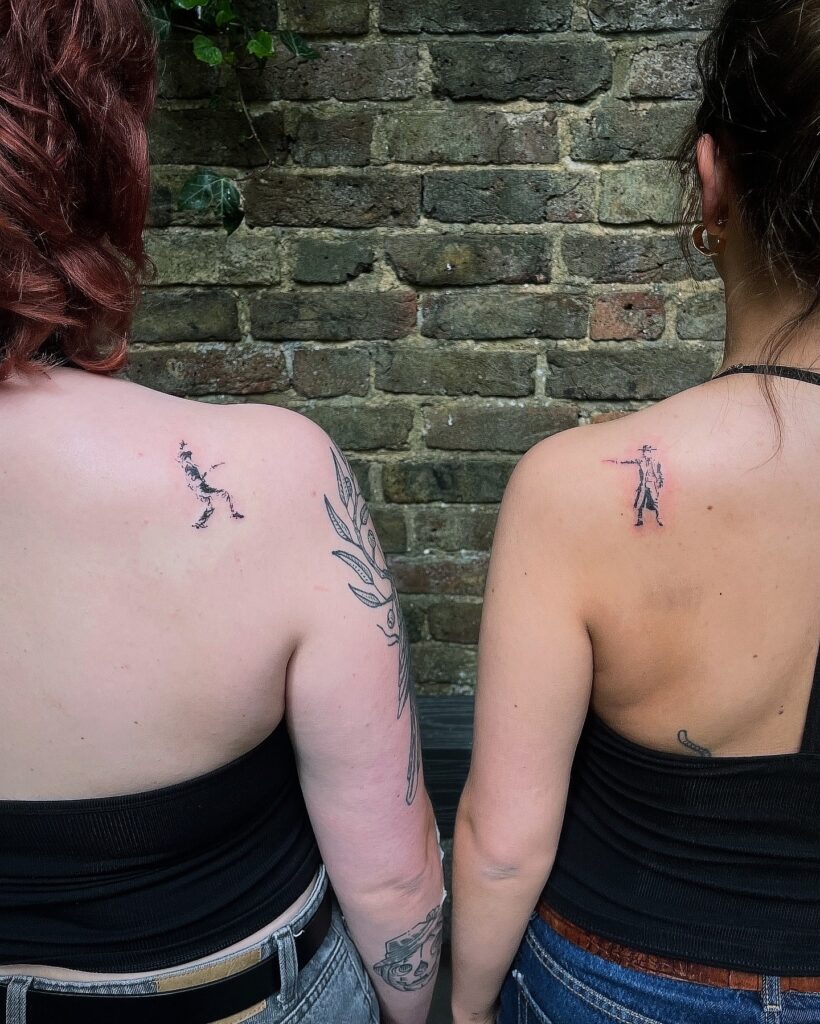 Crescent Moon and Star Tattoos for Cosmic Connection Tattoo Design