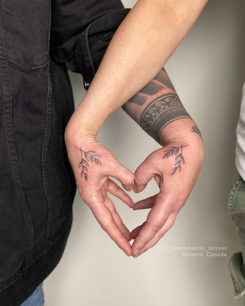Matching Broken Heart Ankle Tattoos for Best Friends Tattoo Design