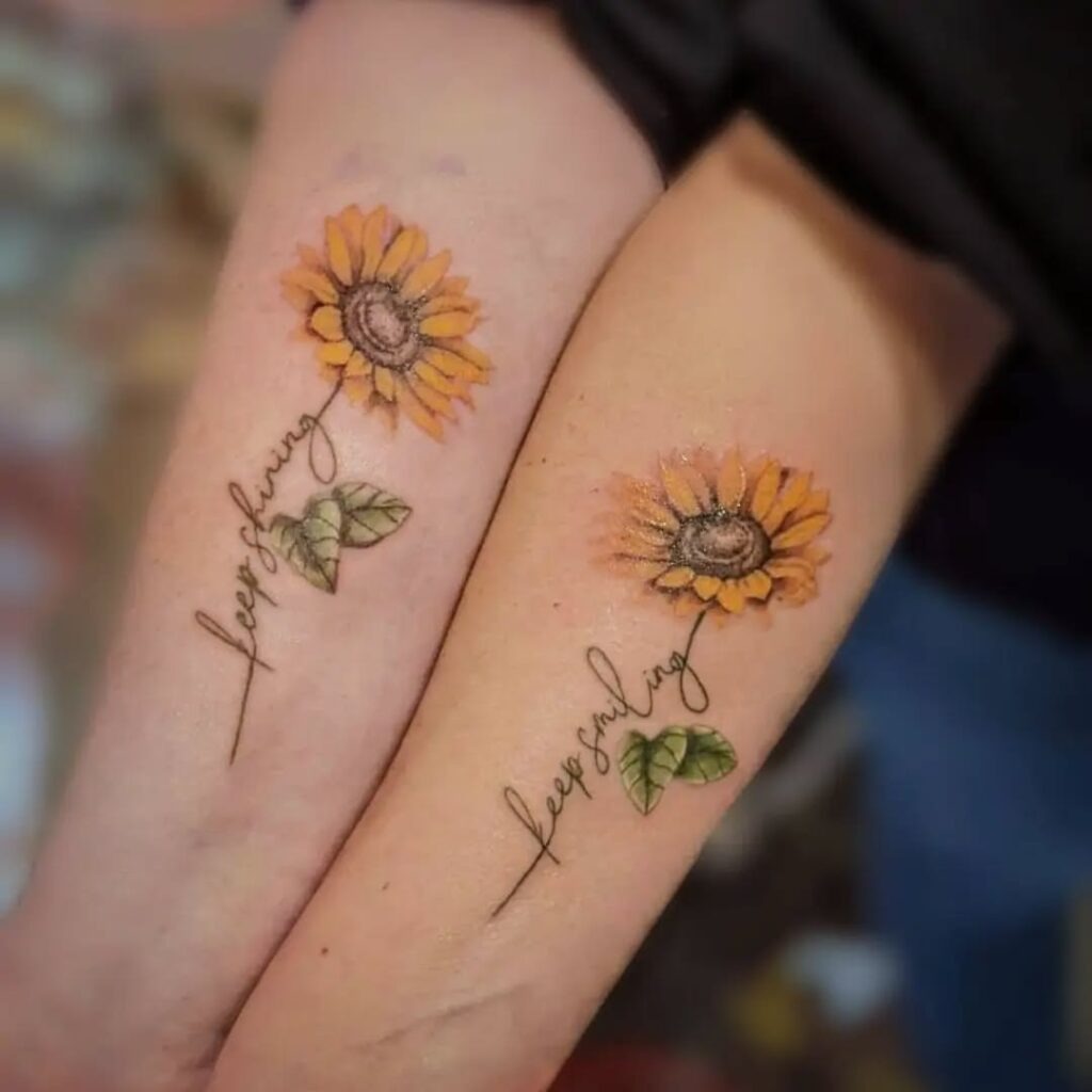 Matching Butterfly Heel Tattoos for Best Friends Tattoo Design